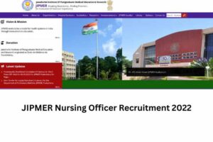 JIPMER Nursing Officer Recruitment 2022